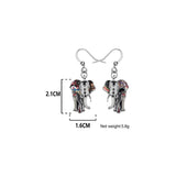 Aretes de elefante de la selva para mujeres