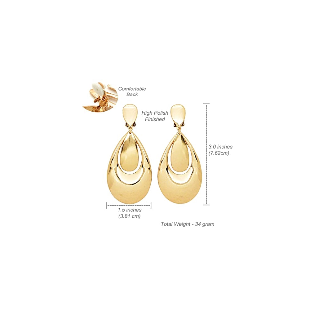 Aretes colgantes geométricos de gran tamaño