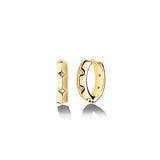 Aretes de aro para mujer chapados en oro de 14 quilates