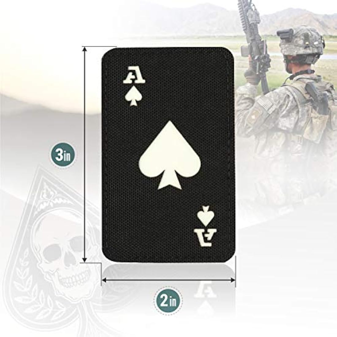M-Tac Ace of Spades -Tarjeta de muerte táctica para ejército