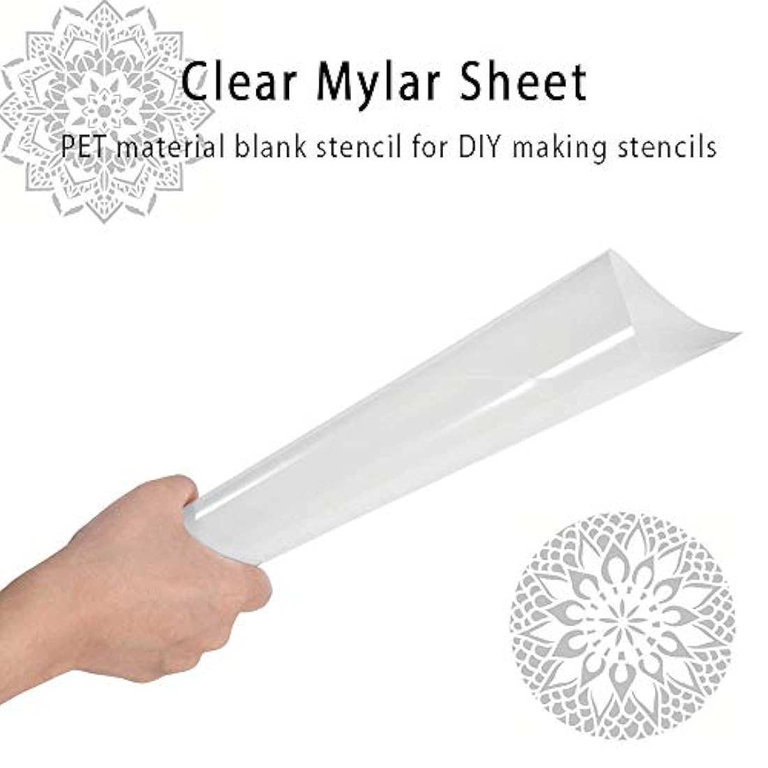 12 plantillas de 7 mil en blanco de Mylar para plantillas