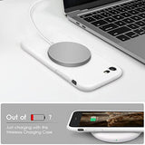 DTTOCASE - Funda para iPhone SE 2022/2020, iPhone 8, iPhone 7, funda de silicona líquida para iPhone SE 8 7 de 4.7 pulgadas, funda protectora colorida suave y sedosa para niñas y mujeres, color blanco