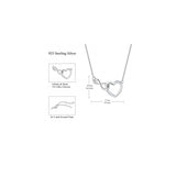 Collares y Cadenas de plata de ley 925 con diseño de corazón