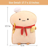 Peluche de pan con bufanda roja