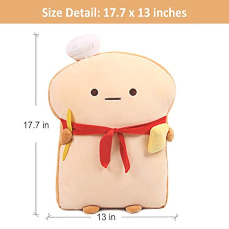 Peluche de pan con bufanda roja