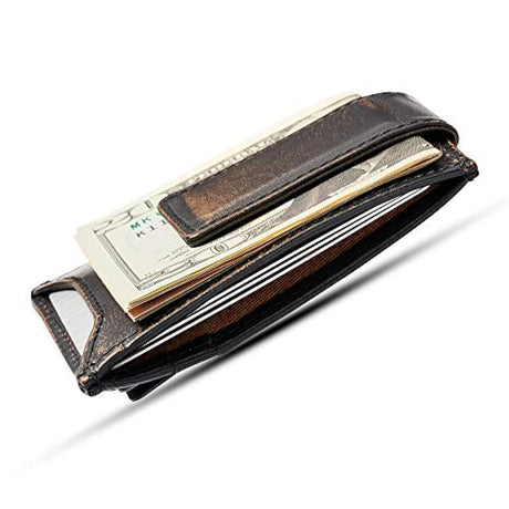 Cartera de bolsillo frontal  billetera delgada con clip