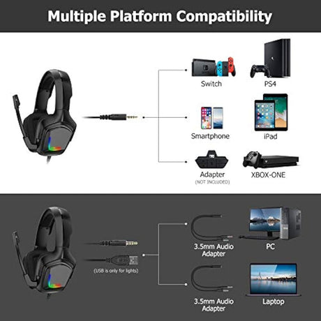 Audífonos para Xbox One, PS4, Switch and PC