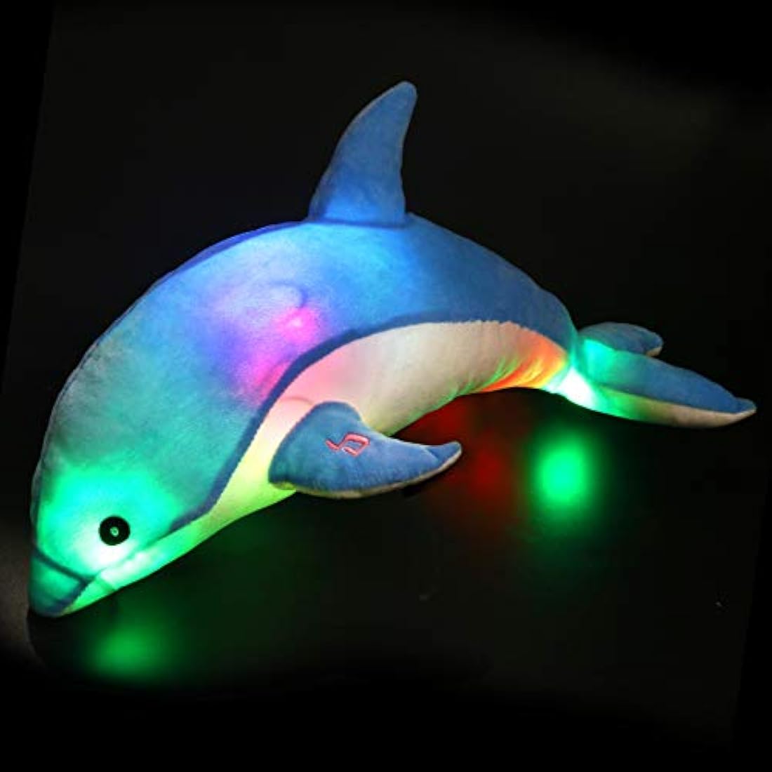 Delfín musical de peluche con luces LED