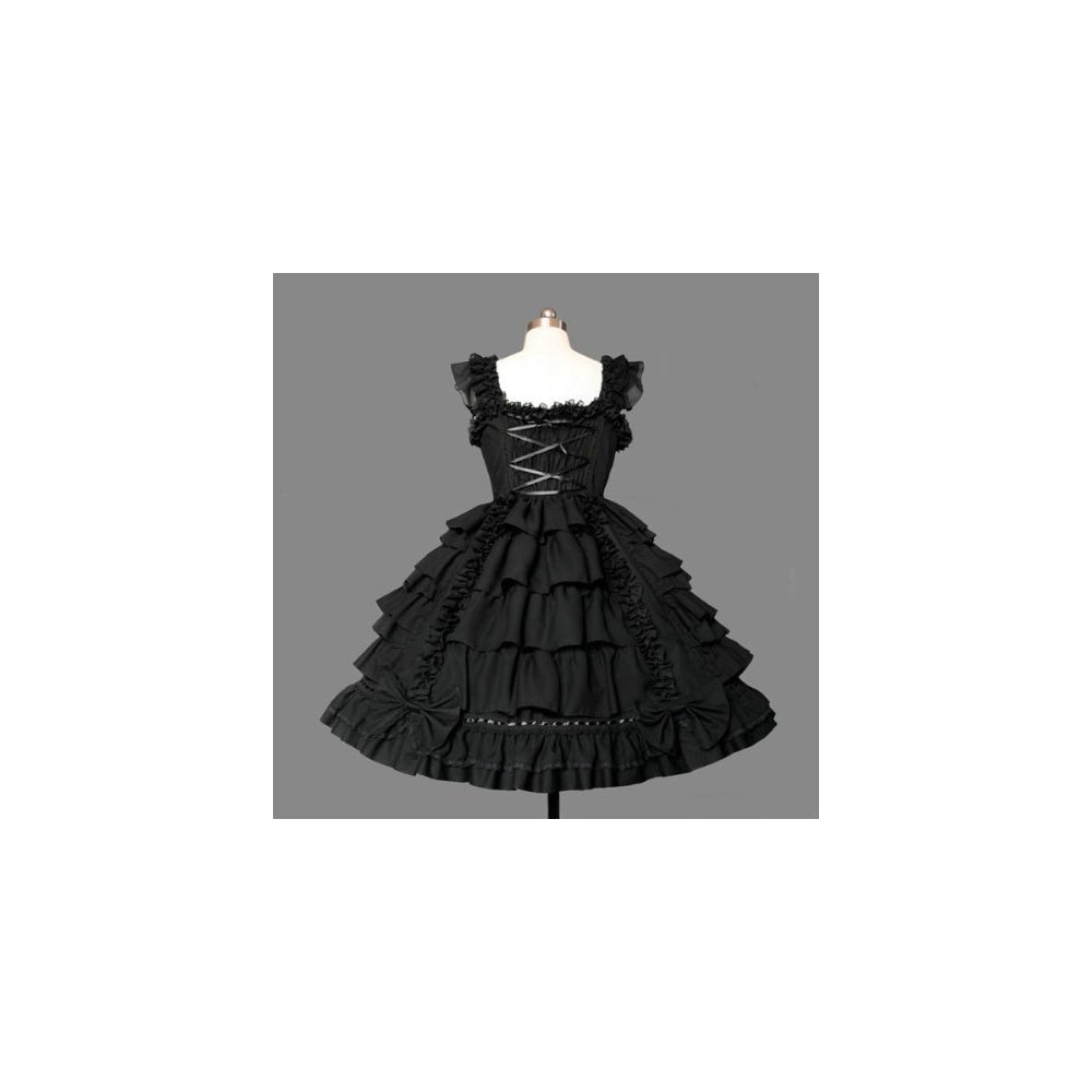 Disfraces de ángel sonriente negro talla S