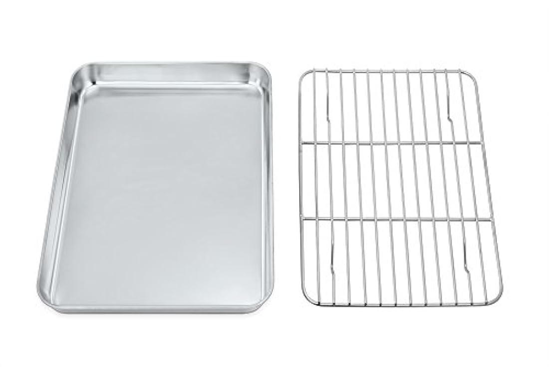 Juego de bandeja y estante para horno de acero inoxidable