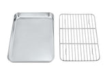 Juego de bandeja y estante para horno de acero inoxidable