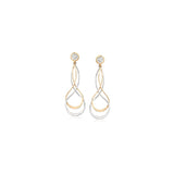 Aretes colgantes oro amarillo de 14 quilates para muejer
