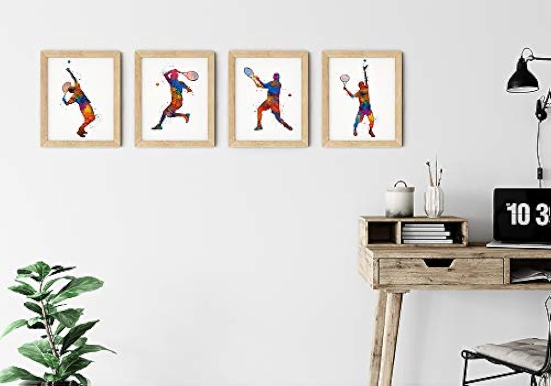 juego de 4 cartel decorativo sin marco de pared