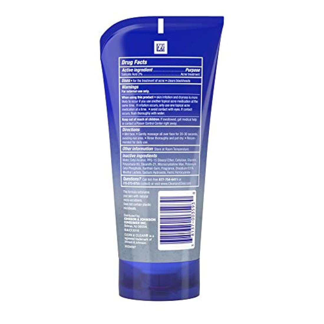 Limpia y clara Blackhead  facial con 2% de ácido salicílico