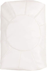 Otomana redonda de cuero, asiento decorativo y almacenamiento