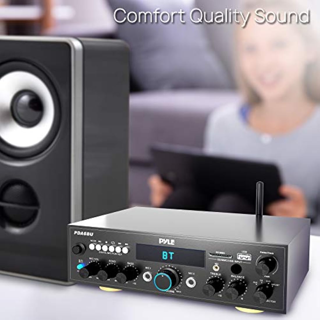 Amplificador receptor con Bluetooth PYLE-HOME PDA6BU