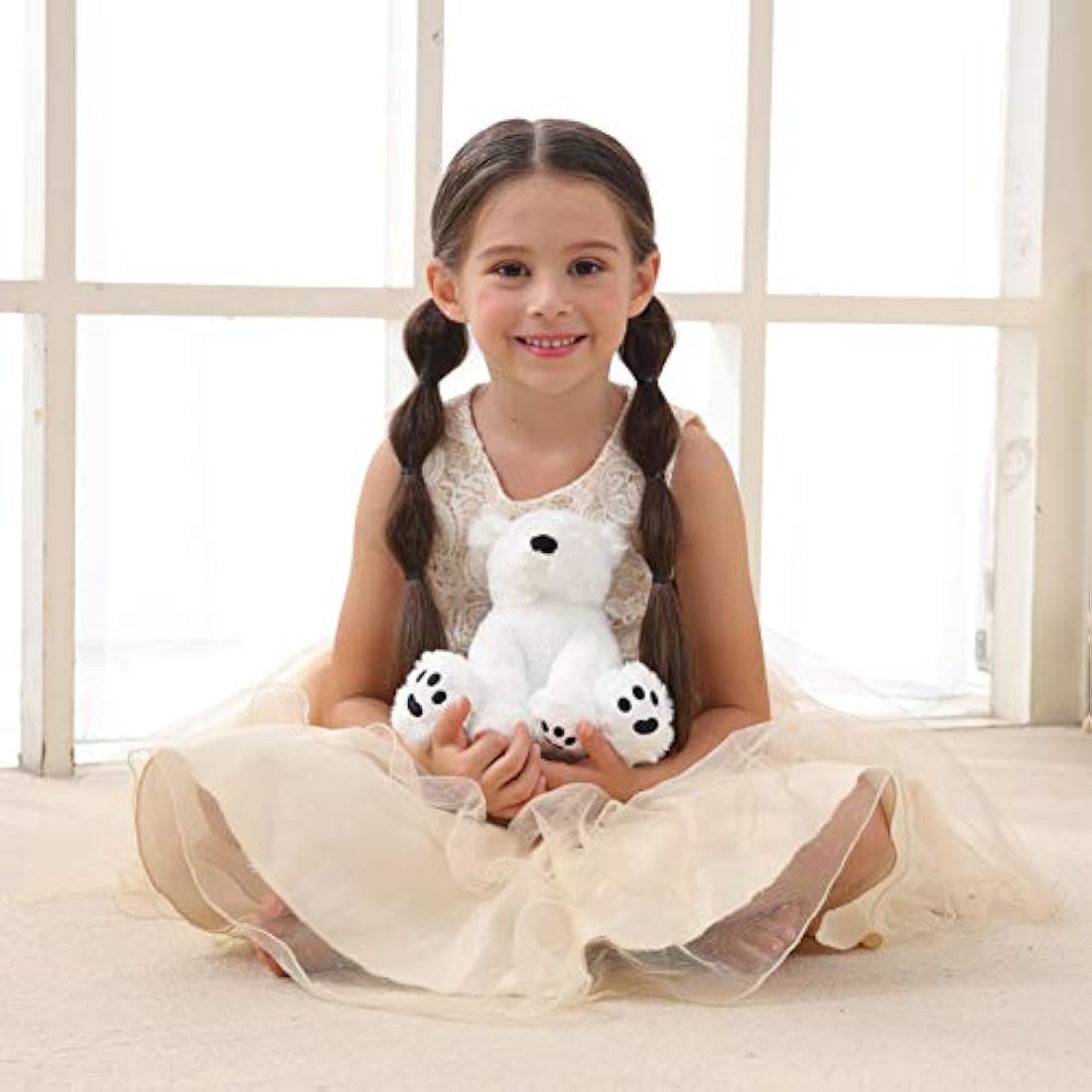 Peluche con diseño de oso polar blanco