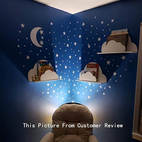 Vinilo adhesivo para pared de luna y estrellas- JURUOXIN