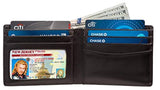 Cartera delgada Bifold para hombres de cuero genuino