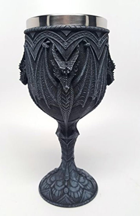 PTC Taza de vino, diseño de dragón medieval de 6,75
