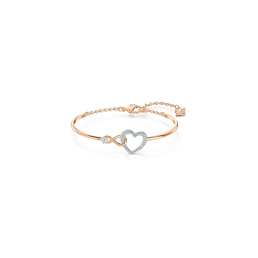 Pulseras para mujer tono oro rosa y acabado de rodio
