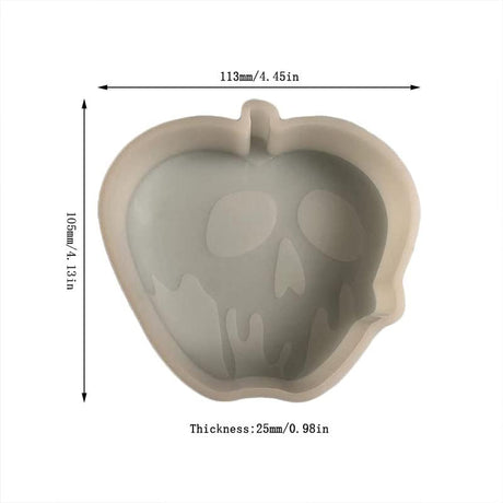 Molde de Silicona para Frescos de Manzana Skeleton, para Resina