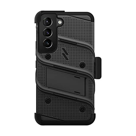 ZIZO Bolt Bundle - Funda para Galaxy S22 con protector de pantalla y cordón de soporte, color negro