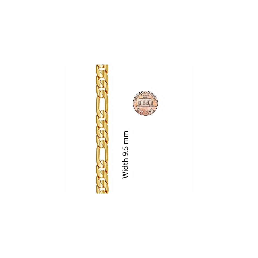 Pulseras de cadena Figaro para hombres y mujeres
