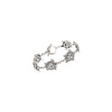 Pulseras estilo tortuga de plata de ley