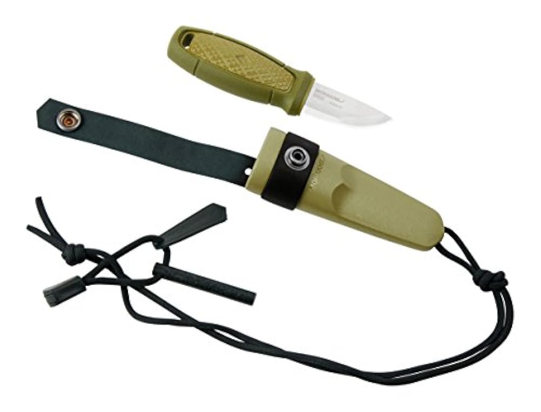 Kit de cuchillos con hoja de acero inoxidable Morakniv Eldris y cuello Incluye cordón e iniciador de fuego
