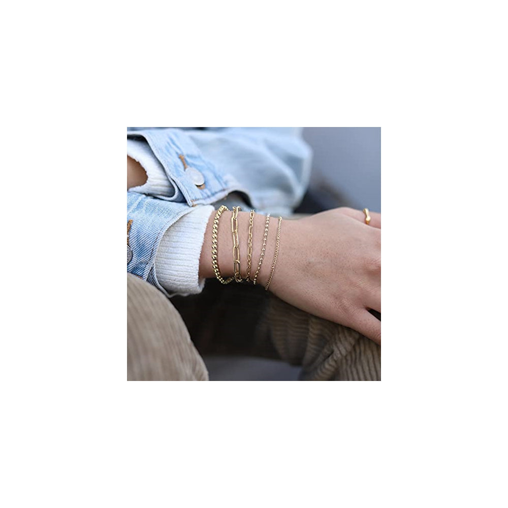 Pulseras Juego de pulseras de oro para mujeres y niñas