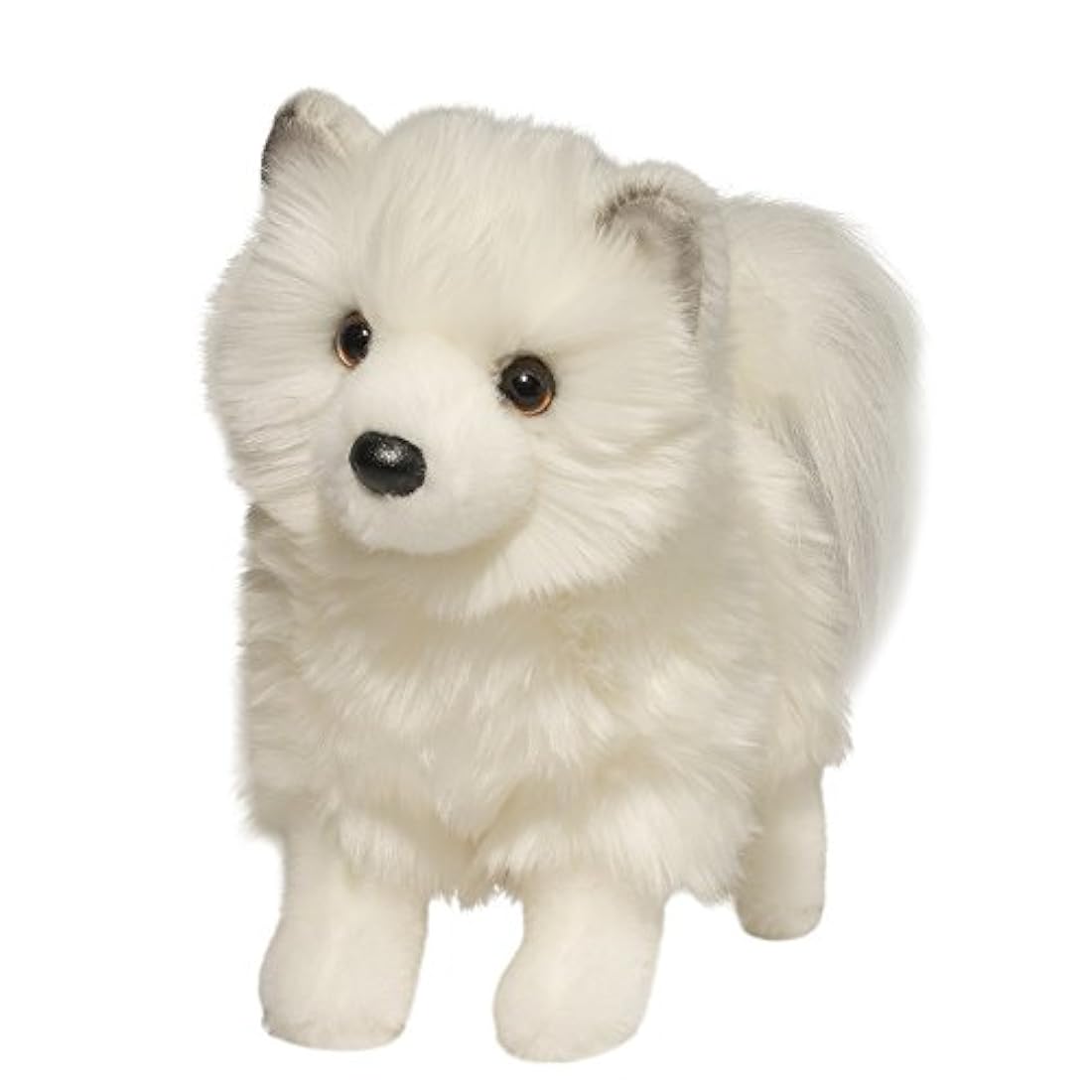 Peluche diseño de Perro Pomsky blanco,