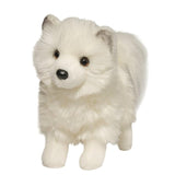 Peluche diseño de Perro Pomsky blanco,