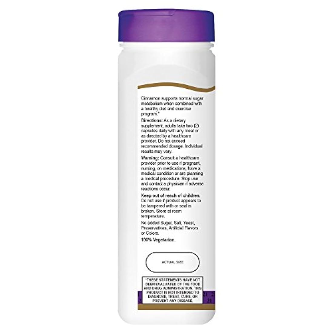 Canela del siglo XXI, 500 mg, 120 cápsulas, 27069, Cápsulas