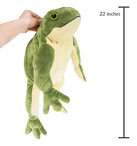 Peluche de rana gigante de peluche, 22.0 in, color verde
