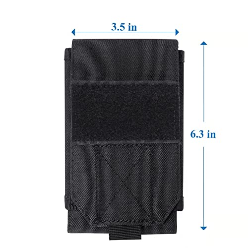 Funda táctica negra Molle para teléfono celular.