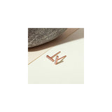 Aretes de plata chapados en oro de 14 quilates para mujer