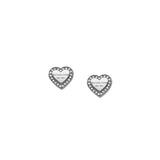 Aretes de broche para dama de acero inoxidable de corazón