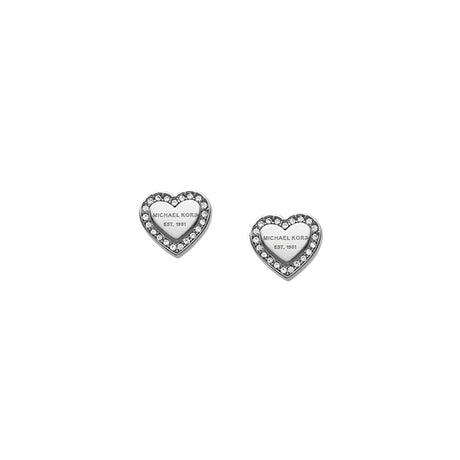 Aretes de broche para dama de acero inoxidable de corazón
