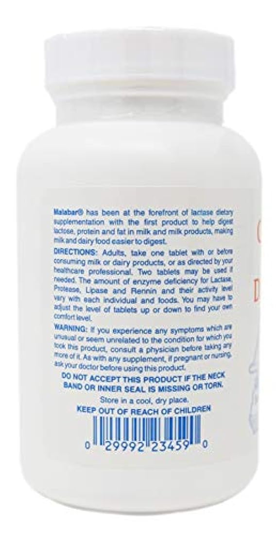 Malabar completa Leche digestant, 180 count