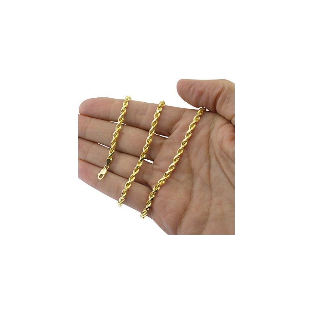Pulseras de oro amarillo de 14 quilates con corte