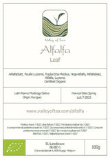 Suplemento Hierba de alfalfa orgánica Medicago Sativa