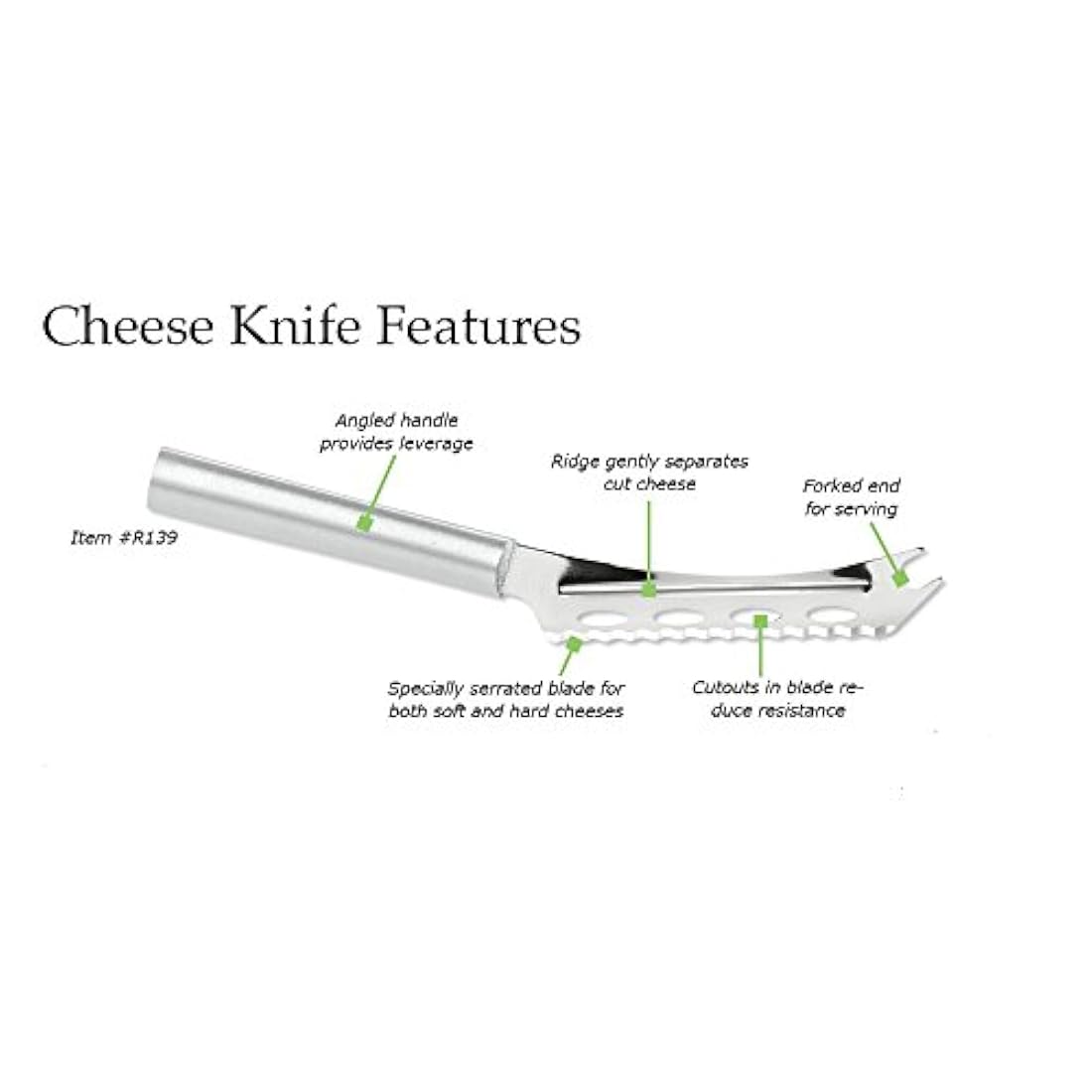 Rada cubertería R139 cuchillo de queso con mango de aluminio
