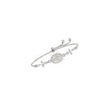 Pulseras de plata de ley italiana con medalla milagrosa