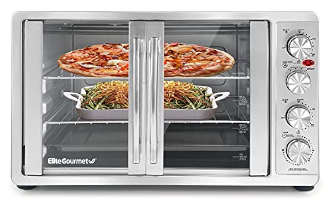 Horno tostador de convección con doble puerta