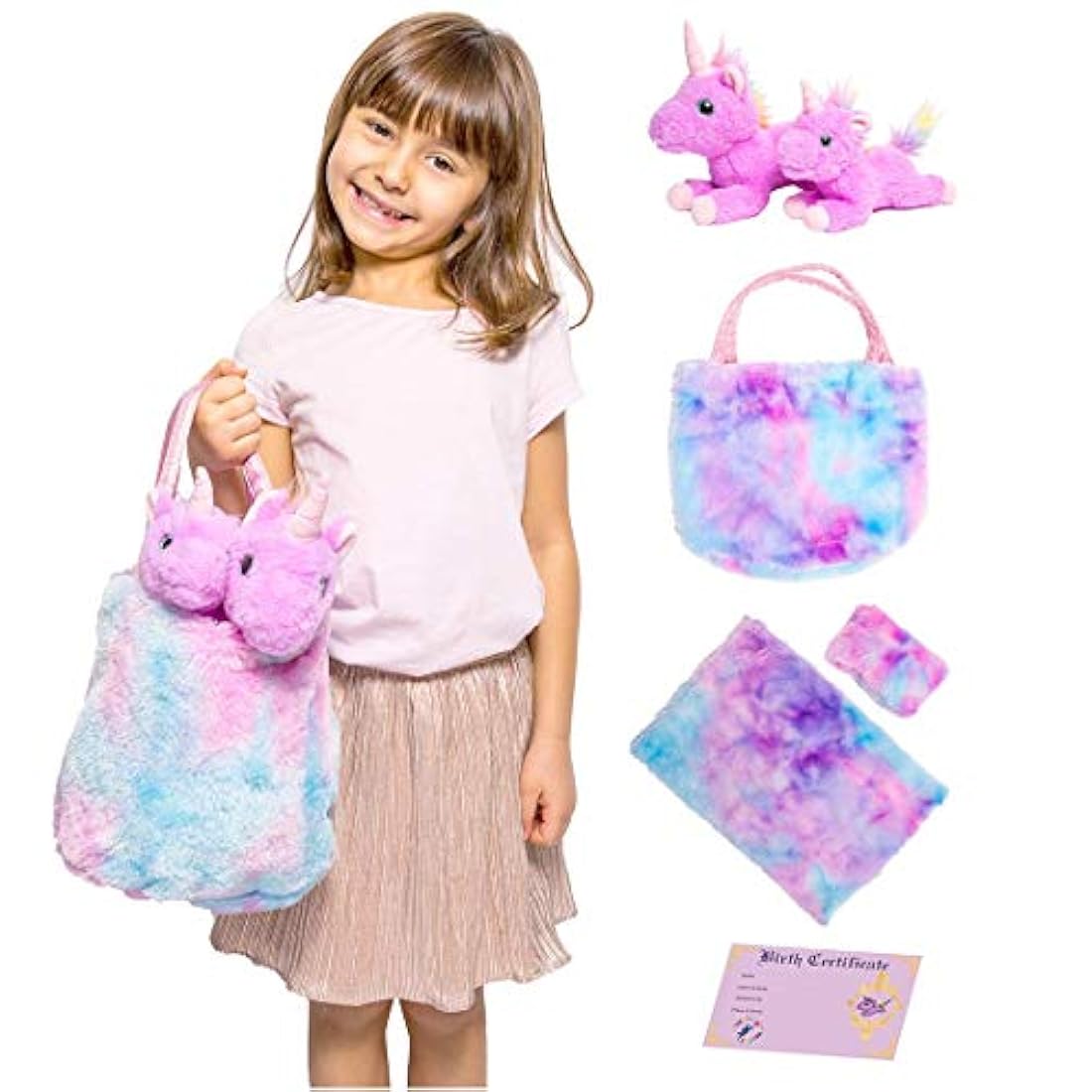 Juego de animales de peluche con 2 juguetes de peluche
