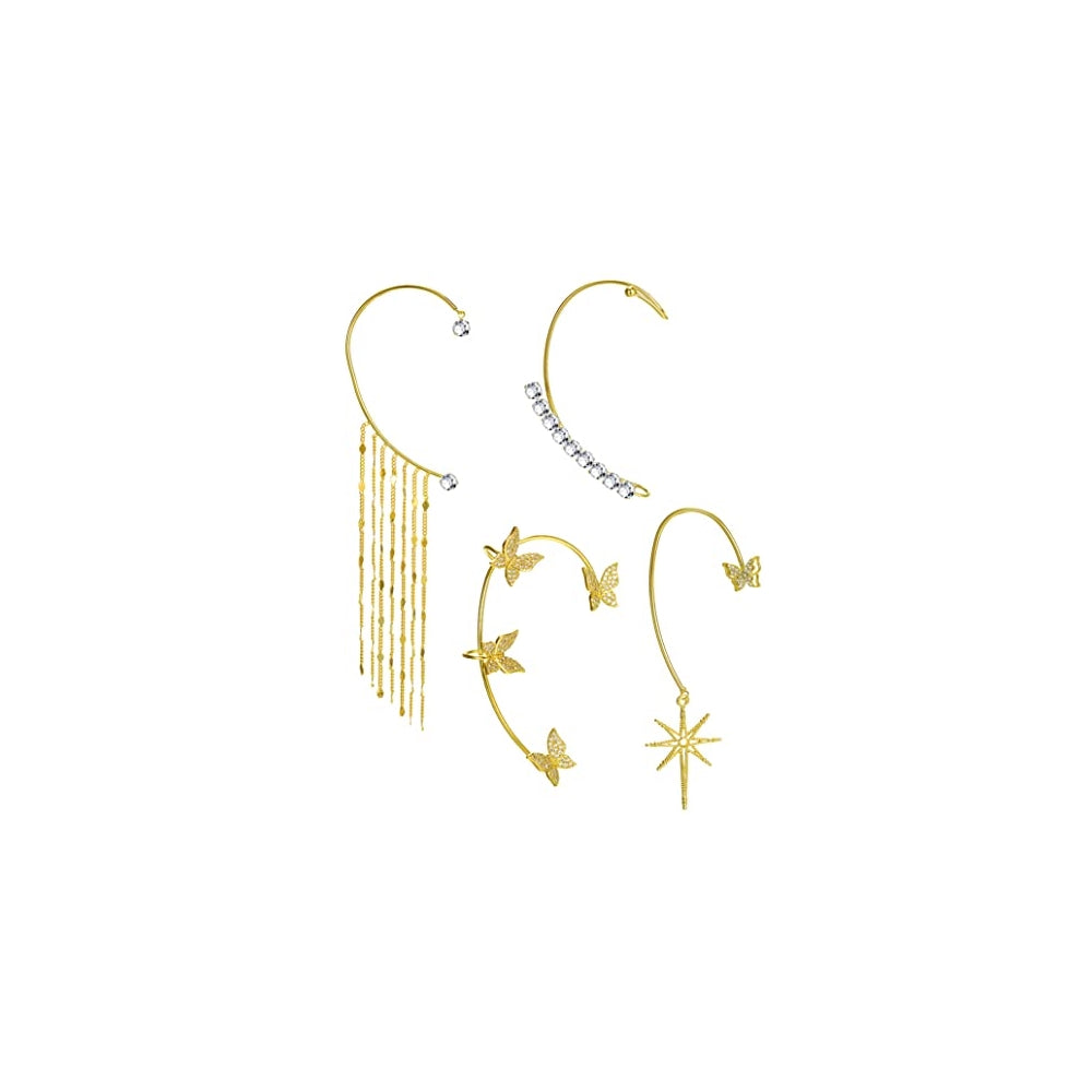 Aretes de mariposa largos con borla para mujeres