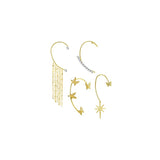 Aretes de mariposa largos con borla para mujeres