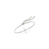 Pulseras de bolo de plata de ley con diamantes