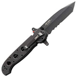 cuchillo plegable para fuerzas especiales con hoja dentada
